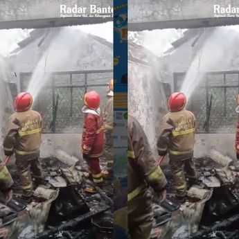 Rumah Dua Lantai di Pamulang Hangus Terbakar Pagi Ini