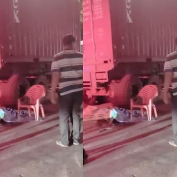 Pria Tewas Terlindas Truk di Pertigaan Metro Kapuk Cengkareng