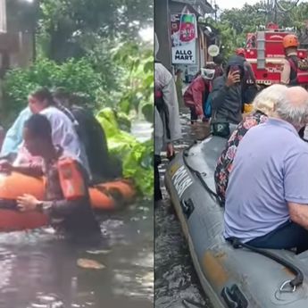 Banjir 1,5 Meter Kepung Bali, Puluhan Wisatawan Asing Dievakuasi dari Penginapan