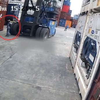 Detik-detik Mengerikan Seorang Pria Terlindas Alat Berat di Depo Kontainer Marunda Jakut