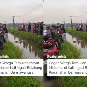 Jasad Pria Mengambang di Irigasi Gegerkan Warga Tambun