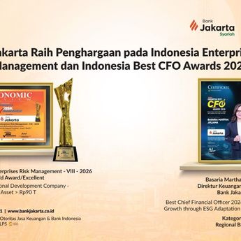 Bank Jakarta Raih Penghargaan pada Indonesia Enterprise Risk Management dan Indonesia Best CFO Awards 2026
