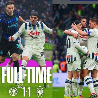 Inter Gagal Jauhi Milan Setelah Diimbangi Atalanta