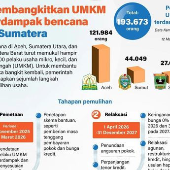Infografik: Pemulihan 193 Ribu UMKM Terdampak Bencana di Sumatera