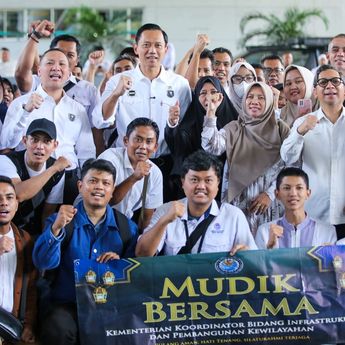 Menko AHY Lepas Mudik Bersama Kemenko Infra, Tekankan Keselamatan dan Kekeluargaan