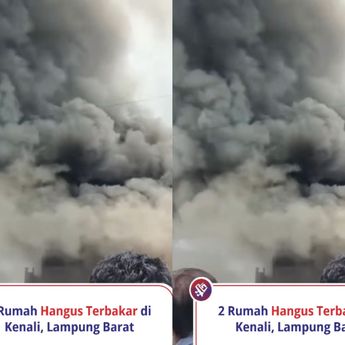 VIDEO: Dua Rumah Mewah Terbakar Hebat di Lampung