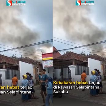 Kebakaran Hebat Hantam Rumah-rumah Warga di Selabintana