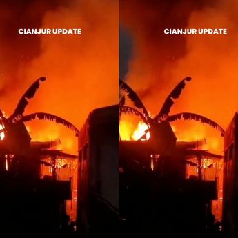 Pulang Salat Subuh, Warga Cipanas Digegerkan Kebakaran Rumah-rumah