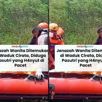 Detik-detik Ditemukan Jasad Wanita di Waduk Cirata, Diduga Korban Terseret Arus Banjir Cipanas