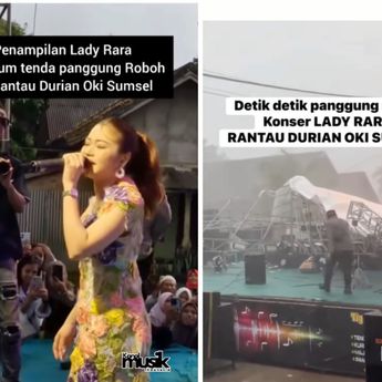 VIDEO: Detik-detik Panggung Roboh Saat Rara LIDA Manggung