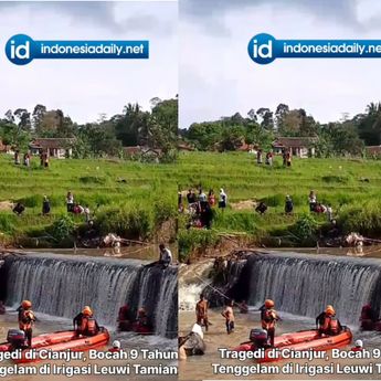 Bocah 9 Tahun Tewas Tenggelam di irigasi Leuwi Tamiang Cipanas