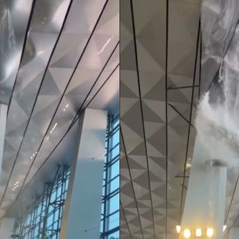 Atap Terminal 3 Soekarno-Hatta Jebol Saat Hujan Lebat, Penumpang Terganggu