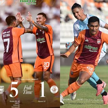 Borneo FC Gilas PSBS Biak 5-1, Tempel Persib di Puncak