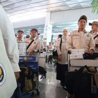 460 Petugas Haji Indonesia Diberangkatkan ke Madinah dari Bandara Soetta