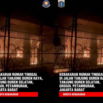 Video: Kebakaran Rumah di Tanjung Duren, Api Berkobar Berjam-jam