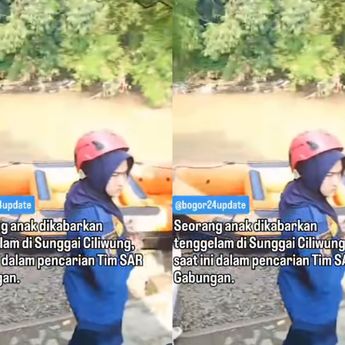 Anak Terseret Arus Sungai Ciliwung, Jasad Belum Ditemukan