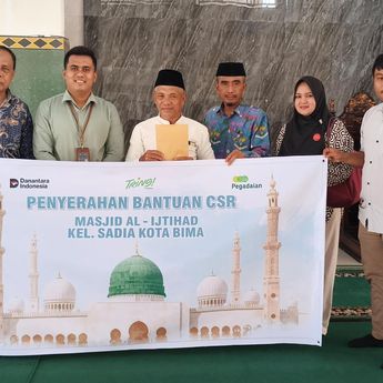 PT Pegadaian Cabang Bima Serahkan Bantuan CSR Peralatan Ibadah ke Masjid Al Ijtihad
