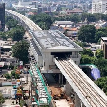 Progres LRT Jakarta Fase 1B Capai 91,86 Persen