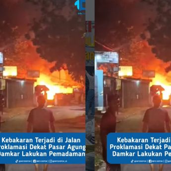 Bangunan di Depok Kebakaran Hebat, Terdengar Ledakan Beberapa Kali