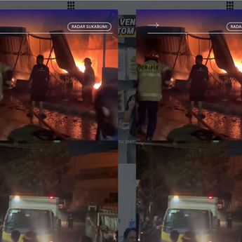VIDEO: Ngerinya Kebakaran Hantam Gudang Ekspedisi JNE di Depok, Sampai Terdengar Ledakan