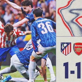 Arsenal Imbangi Atletico 1-1 di Leg Pertama Semifinal Liga Champions