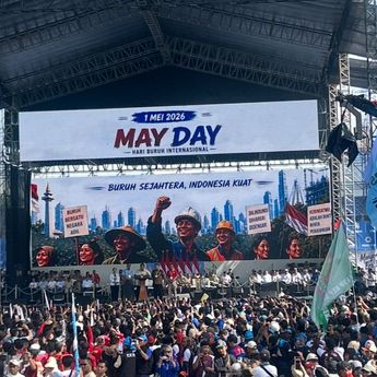 Di Puncak May Day, Prabowo: Saya Tidak Rela Pejabat Pemerintah Berkerjasama dengan Pengusaha Brengsek