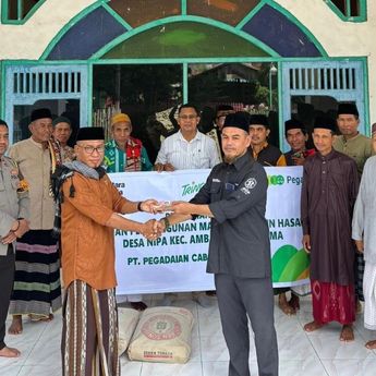 Hari Buruh, Pegadaian Salurkan Bantuan untuk Masjid di Ambalawi