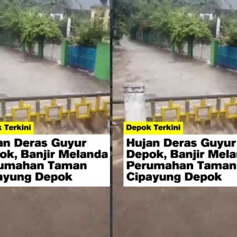 Depok Diterjang Banjir Sore Ini