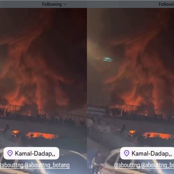 Kebakaran Mengerikan Hantam Pabrik Oli di Kamal Dadap