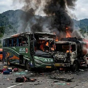 5 Fakta Kecelakaan Bus ALS dan Truk Tangki BBM di Sumsel yang Tewaskan 16 Orang