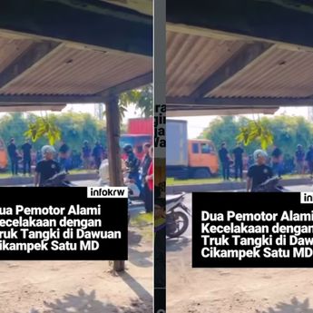 2 Pemotor Dihantam Truk Tangki di Cikampek, Satu Orang Tewas