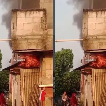 6 Rumah Terbakar Hebat di Cengkareng, Ayah dan 2 Balita Terjebak
