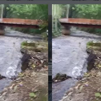 VIDEO: Seorang Warga Terseret Arus Sungai Ciumbuleuit