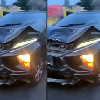 VIDEO: Xpander Ringsek Parah Usai Hantam Pemotor Sampai Kritis di Puncak Bogor