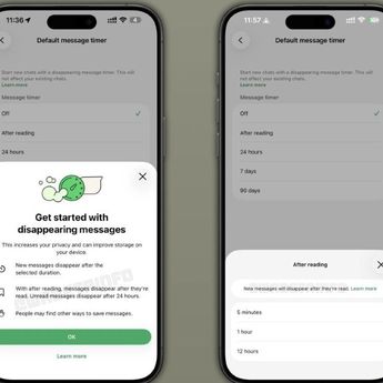 WhatsApp Uji Fitur Pesan Auto-Hilang di iPhone, Pengguna Bisa Atur Timer