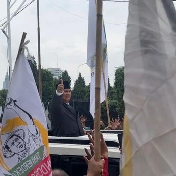 Momen Prabowo Sapa Massa Aksi Tani Merdeka dan APPSI