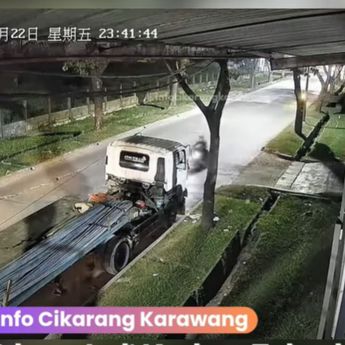 Pemotor Tewas Terlindas Truk di Kaliandra
