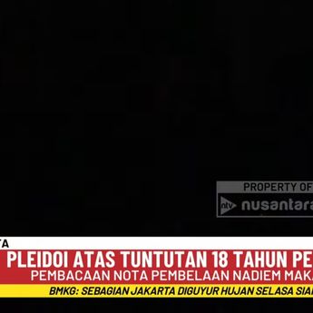 Ruang Sidang Mati Lampu saat Nadiem Bacakan Pleidoi