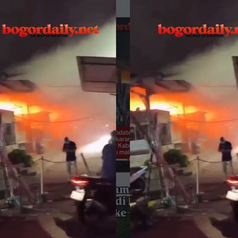 Pasar Parung Bogor Kebakaran Hebat Malam Ini