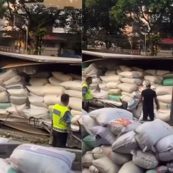 Truk Terguling di Jalan Daan Mogot Jakarta Barat Sebabkan Kemacetan Panjang