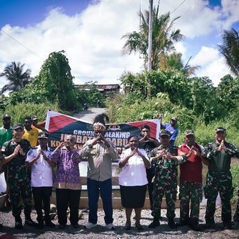 Perkuat Konektivitas Wilayah, Kodim 1710/Mimika Ground Breaking 6 Jembatan Garuda