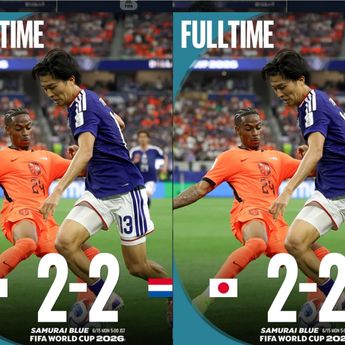 Jepang Imbangi Belanda Skor 2-2