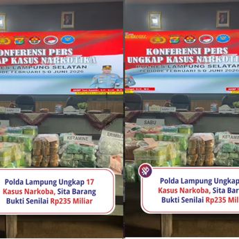 VIDEO: Penampakan Barang Bukti Kasus Narkoba Senilai Rp235 Miliar