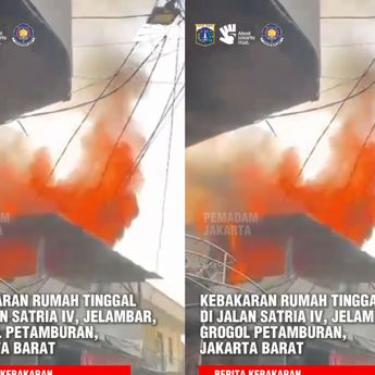 Rumah di Jelambar Terbakar Hebat