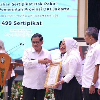 HUT Jakarta, Pemprov DKI Terima 499 Sertifikat Aset Senilai Rp22,2 Triliun dari ATR/BPN