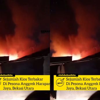 VIDEO: Kebakaran Hantam Kios-kios di Bekasi Utara, Sampai Ludes