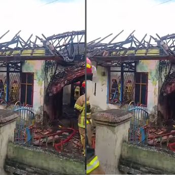 VIDEO: Orangtua Kunci Pintu Rumah, 3 Anak Terjebak Kebakaran