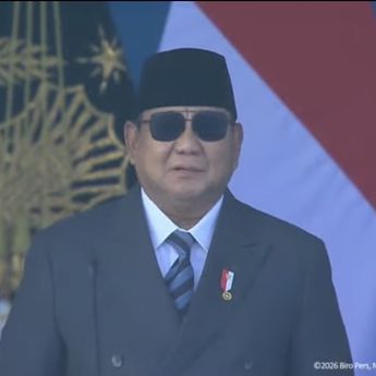 Prabowo Pimpin Upacara HUT ke-80 Bhayangkara di Cikeas, Jokowi-Jusuf Kalla Hadir