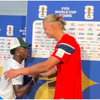 Respect! Vinicius Peluk Haaland Sebelum Tinggalkan Piala Dunia