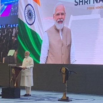 PM India Narendra Modi Berpidato di Hadapan Anggota Parlemen RI